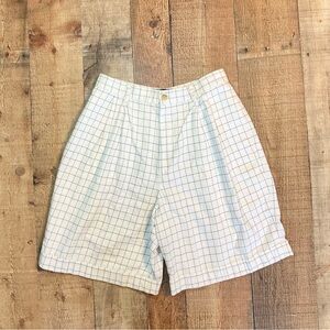 Ralph Lauren Polo Sport White Black Shorts Size 8 EUC Pleats Pockets
